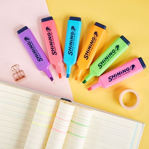  Bút nhớ dòng Shining BAOKE Vàng Chanh/Tím/Cam/Xanh lá/Xanh biển/Hồng đậm/Hồng nhạt sản phẩm chính hãng 