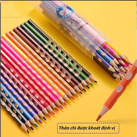  Chì gỗ 18/24/36 màu thân chấm bi AWP3683 sản phẩm chính hãng (bộ) 