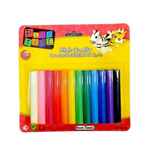  đất nặn 4 khuôn 12 màu 150g Playtime 002-4SM12150  sản phẩm chính hãng 