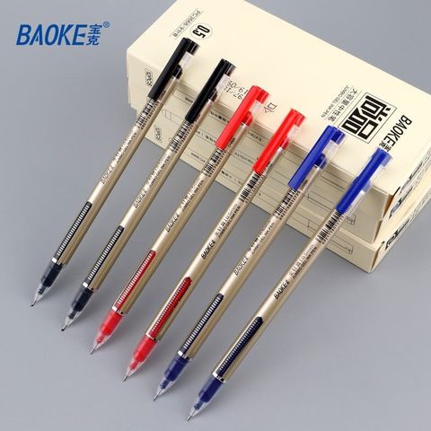  Bút gel siêu nhiều mực 0.5mm Baoke PC3668 Xanh/Đen/Đỏ (12 Cây/Hộp) 