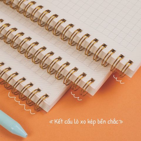  Vở caro lò xo kép B5 200 trang KLONG 585 sản phẩm chính hãng ( Giao ngẫu nhiên màu ) 