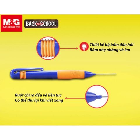  Vỉ bút chì kèm ruột 1.1mm M&G HAMP0688 (Giao màu ngẫu nhiên ạ) sản phẩm chính hãng 