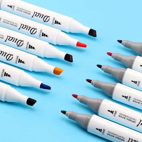  Hộp Bút dạ màu Marker Baoke MP2924 - 12/18/24/36/60/80 màu (lọ/Hộp) (Lọ) 