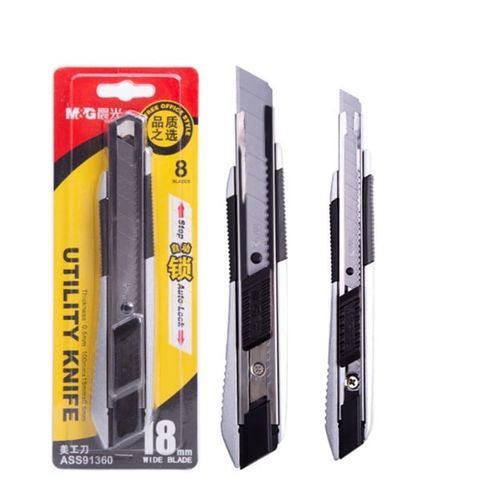  Dao rọc giấy vỏ inox bản 18mm M&G ASS91360 (12/96) 