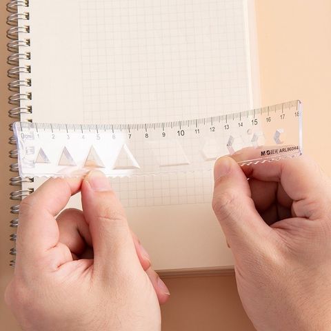  Bộ thước kẻ eke dẻo 15cm 4 món ở giữa có khung hình ARL960H3 sản phẩm chính hãng 