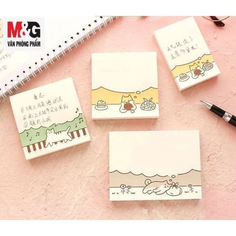  Tập Giấy ghi nhớ in hình mèo M&G - 3x2,3x3,3x4 inches sản phẩm chính hãng (Tập) 