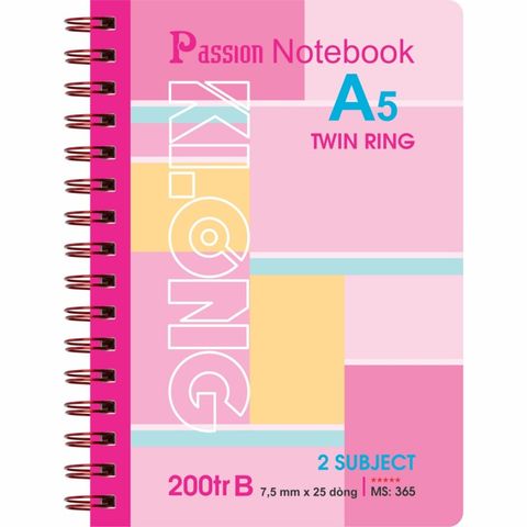  Vở Sổ lò xo A5 200 trang Klong365 (80Q/ thùng) sản phẩm chính hãng (Giao màu ngẫu nhiên ạ) 