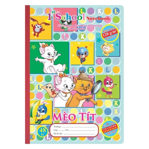  Quyển Vở ô ly 48 trang Chích bông ĐL 120 Klong04sản phẩm chính hãng (Giao màu ngẫu nhiên ạ) 