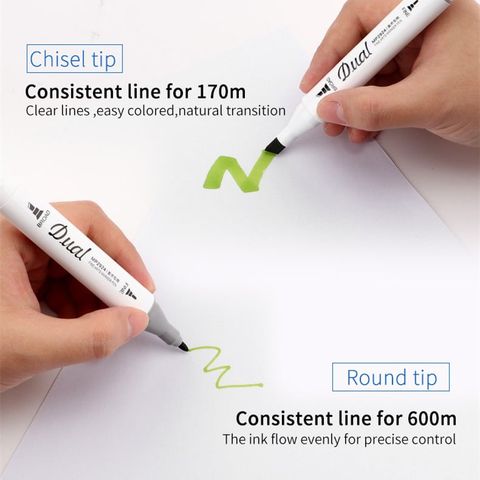  Hộp Bút dạ màu Marker Baoke MP2924 - 12/18/24/36/60/80 màu (lọ/Hộp) (Lọ) 