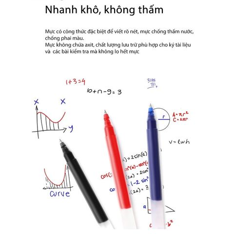  Bút gel cao cấp ngòi 0.5mm Baoke màu đen, xanh biển, đỏ siêu nhiều mực lên đến 2000m sản phẩm chính hãng 