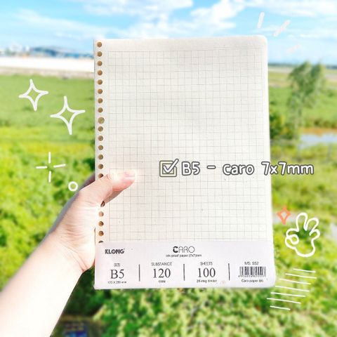  Ruột Sổ còng A5 caro/chấm Klong996 sản phẩm chính hãng 