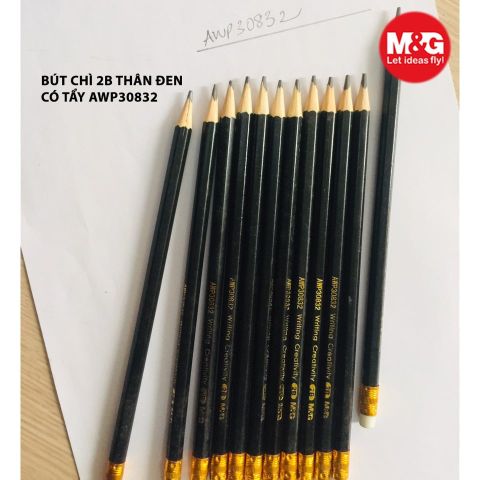  Bút chì gỗ 2B M&G AWP30832 (hộp 12 cây) hàng chính hãng 