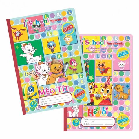  Quyển Vở ô ly 48 trang Chích bông ĐL 120 Klong04sản phẩm chính hãng (Giao màu ngẫu nhiên ạ) 