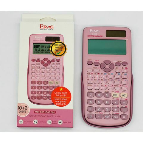  Máy tính khoa học Eras E388 có tiếng Việt (Hàng Chính Hãng) Đen 