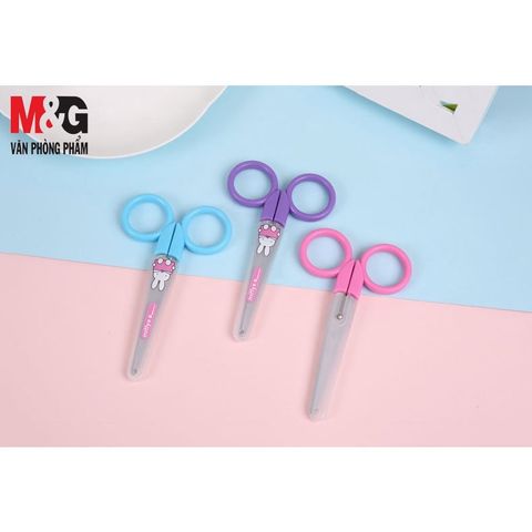  Kéo học sinh có nắp đậy 12cm FSS91303 Hàng chính hãng  (Giao màu ngẫu nhiên ạ) 