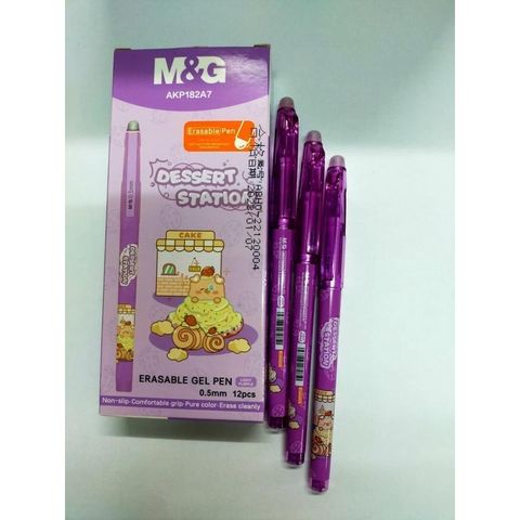  Bút bi tẩy mực tím đậm, màu mực đậm, nhanh khô, sáng màu và xóa sạch sẽ hàng chính hãng M&G 
