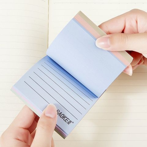  Giấy nhớ note 5 màu pastel có kẻ dòng Baoke kích thước 3x3/3x4 inch 100 tờ/tệp sản phẩm chính hãng 
