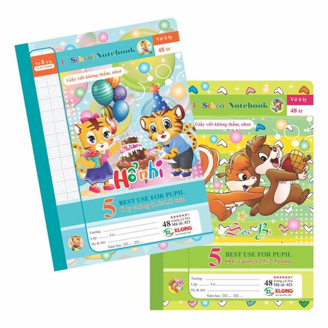  Quyển Vở 4 ôly 48 trang ĐL 100 Klong02 sản phẩm chính hãng (Giao ngẫu nhiên ạ) 
