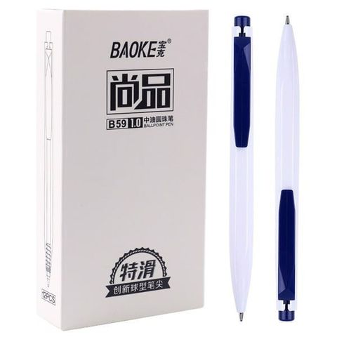  Bút bi 1.0mm Baoke Xanh/Đensản phẩm chính hãng (12 Cây/Hộp) 