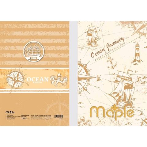  Vở kẻ ngang Maple ĐL60gsm/80gsm - Ocean Journey - 80/20 trang sản phẩm chính hãng (Giao màu ngẫu nhiên ạ) 