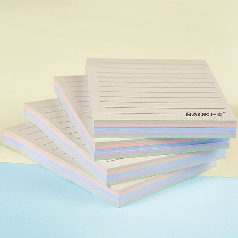  Giấy nhớ note 4 màu có kẻ dòng Baoke TZ6000 3x3/3x4/3x5/4x6 inch 100 tờ/tệp sản phẩm chính hãng 