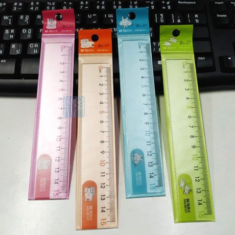  Thước nhựa trong nhiều màu 15cm ARL96127 sản phẩm chính hãng (Giao màu ngẫu nhiên) 