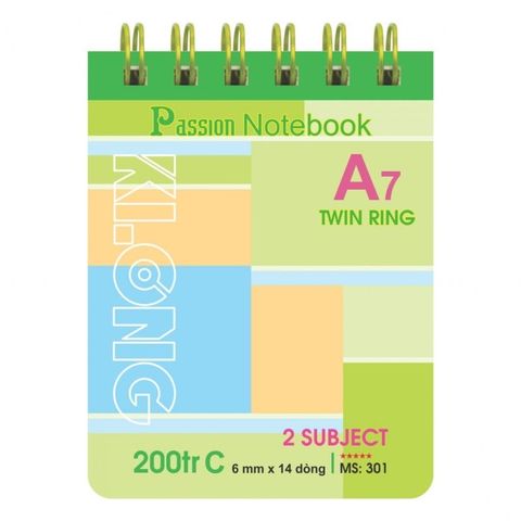  Vở Sổ lò xo A7 200 trang Klong30(180Q/ thùng) sản phẩm chính hãng (Giao màu ngẫu nhiên ạ) 