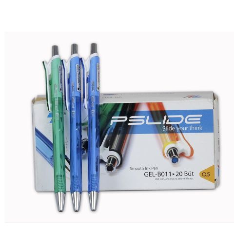  Bút Gel Thiên Long Gel-B01màu mực xanh/ đen sản phẩm chính hãng 