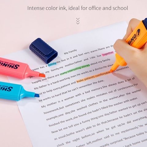  Bút nhớ dòng Shining BAOKE Vàng Chanh/Tím/Cam/Xanh lá/Xanh biển/Hồng đậm/Hồng nhạt sản phẩm chính hãng 