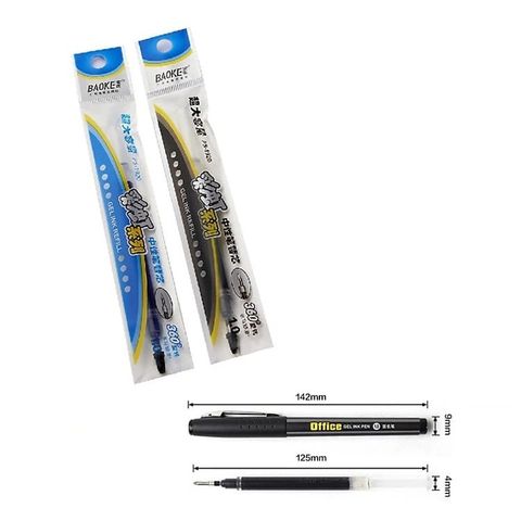  Bút nước 1.0 Đen Baoke PC-1048 2 màu đen/xanh biển kèm Ruột bút thay thế Baoke (sản phẩm chính hãng) 