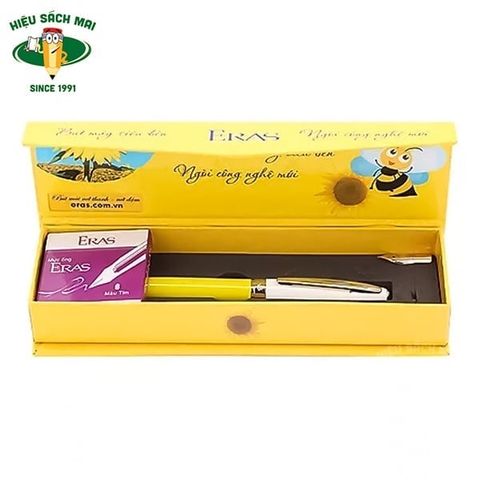  Bút máy ngòi mài kèm mực Eras E00(12/288) - Tím 