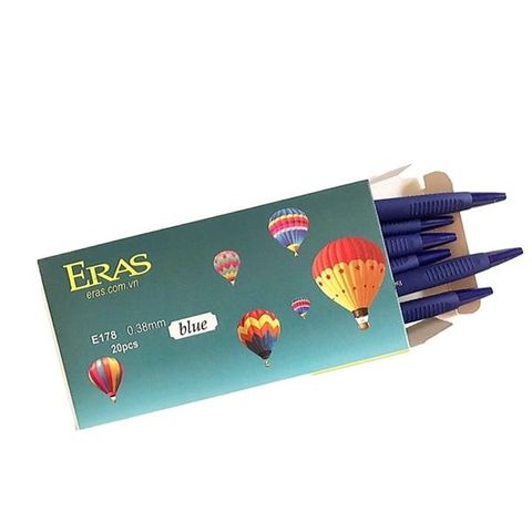  Bút bi dầu 0.38mm Eras E178 (20/1200) - Xanh - Đen 