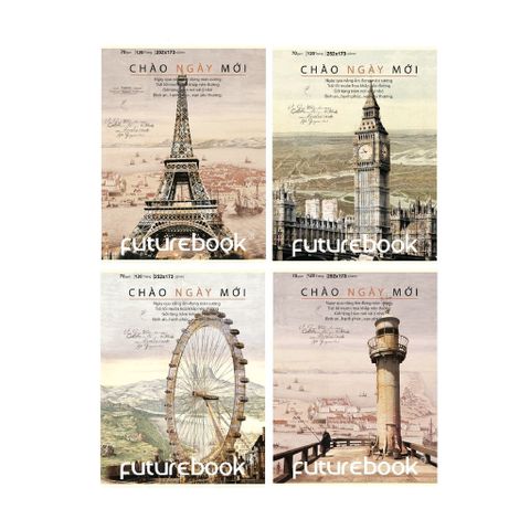  Vở kẻ ngang ĐL70gsm Chào ngày mới FutureBook 120 trang sản phẩm chính hãng(Giao bìa màu ngẫu nhiên ạ) 