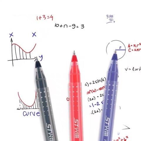  Bút gel mở nắp ngòi 0.5mm Baoke PC5158 3 màu đen/xanh biển/đỏ sản phẩm chính hãng 