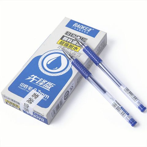  Bút gel cao cấp ngòi 0.7mm ngòi kim Baoke PC880E màu đen, xanh biển, đỏ (12 Cây/Hộp) 