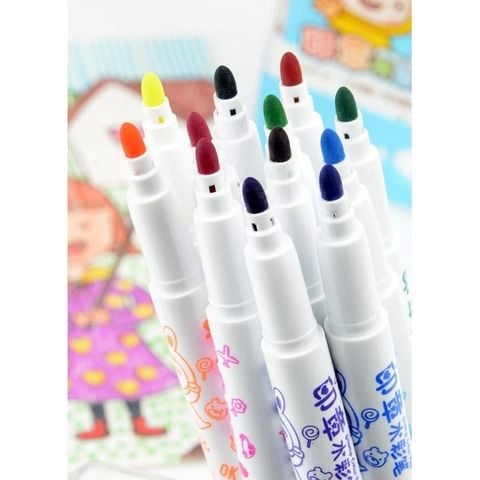  Hộp Bút dạ màu Marker Baoke No602- 12/18/24 màu sản phẩm chính hãng 