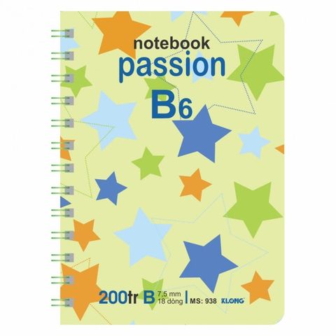  Vở Sổ lò xo B6 200 trang Klong938 (80Q/ thùng) sản phẩm chính hãng (Giao màu ngẫu nhiên ạ) 