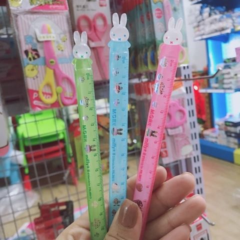  Thước kẻ đôi thỏ Miffy 12cm M&G FRL96013 (Giao màu ngẫu nhiên ạ) (Túi 2 chiếc) 