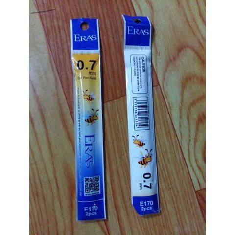  Ruột bút ký Gel 0.7mm Eras E170 Xanh/Đen sản phẩm chính hãng 