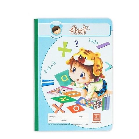  Vở ô ly Hồng Hà ĐL100gsm - 80 trang Ami sản phẩm chính hãng (Giao màu ngẫu nhiên ạ) (Quyển) 