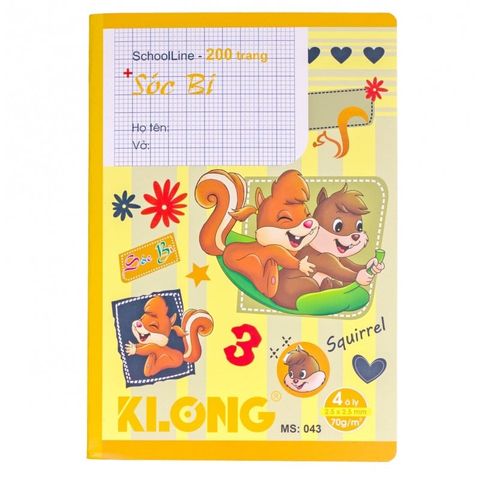  Quyển Vở 4 Ôly 200 trang Klong043 sản phẩm chính hãng ( Giao màu ngẫu nhiên ạ) 