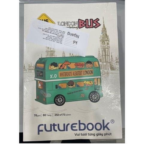  Vở kẻ ngang ĐL70gsm Tuổi teen Bus FutureBook 80 trang sản phẩm chính hãng (Giao bìa màu ngẫu nhiên ạ) 