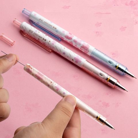  Bút chì kim tự động xoay 360 độ AMPJ3503 ngòi 0.5 mm HB hình hoa anh đào (Giao màu ngẫu nhiên ạ) 