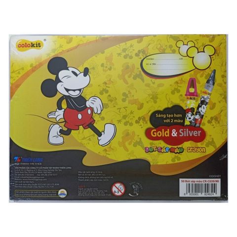  Sáp 50 màu Mickey Thiên Long CR-C039/MI  sản phẩm chính hãng 
