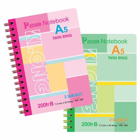  Vở Sổ lò xo A5 200 trang Klong365 (80Q/ thùng) sản phẩm chính hãng (Giao màu ngẫu nhiên ạ) 