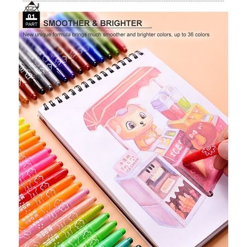  Sáp vặn 24 màu hình hoa cho trí tưởng tượng bay xa AGMX4334 sản phẩm chính hãng 