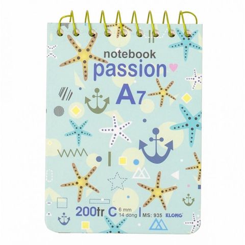  Vở Sổ lò xo A7 200 trang Klong935 (180Q/ thùng) sản phẩm chính hãng (Giao màu ngẫu nhiên ạ) 