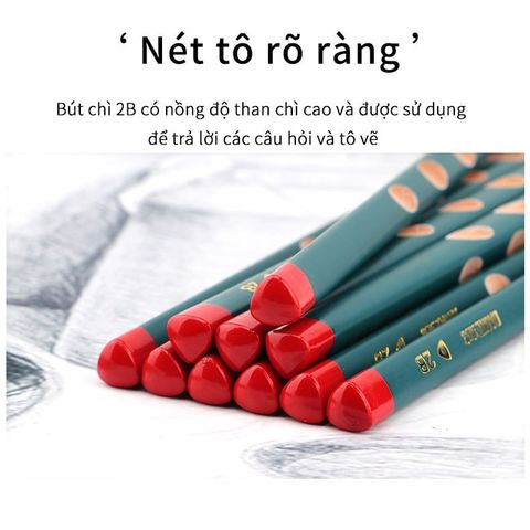  Bút Chì Gỗ Định Vị Hb Thân Nhiều Màu Baoke Pl1703 (30/360) 