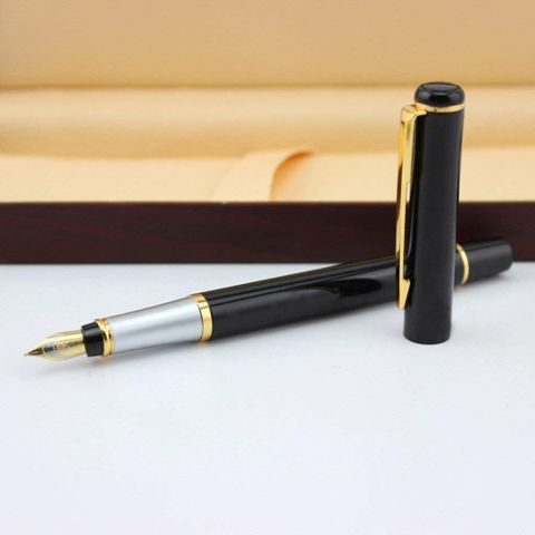  Bút ký mực nước Baoke (15) - BK-80Nắp đen thân đen 