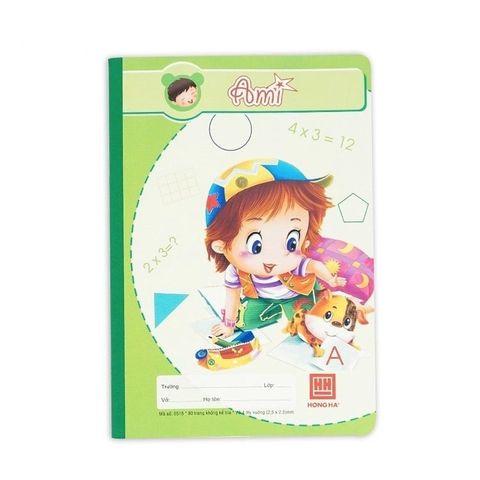  Vở ô ly Hồng Hà ĐL100gsm - 80 trang Ami sản phẩm chính hãng (Giao màu ngẫu nhiên ạ) (Quyển) 